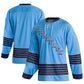 Men's Pittsburgh Penguins adidas Light Blue Team Classics Authentic Blank Jersey