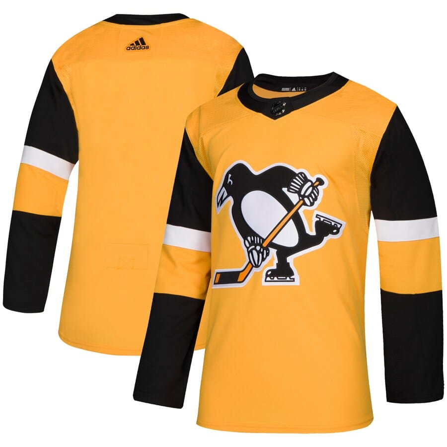 Adidas Gold Alternate Authentic-Trikot der Pittsburgh Penguins für Herren
