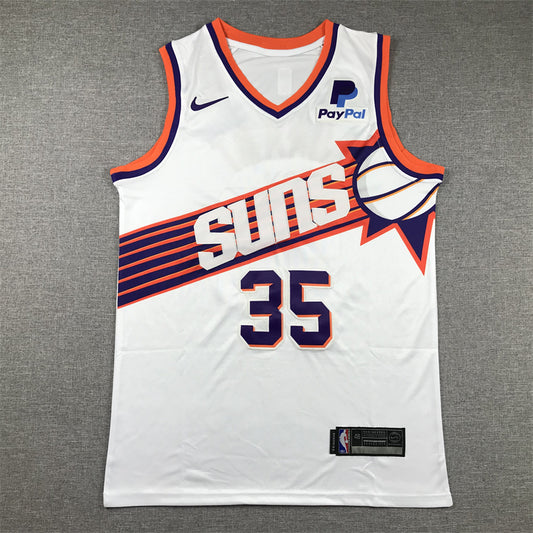 Men's Phoenix Suns Kevin Durant #35 White 2023/24 Fast Break Replica Jersey - Association Edition