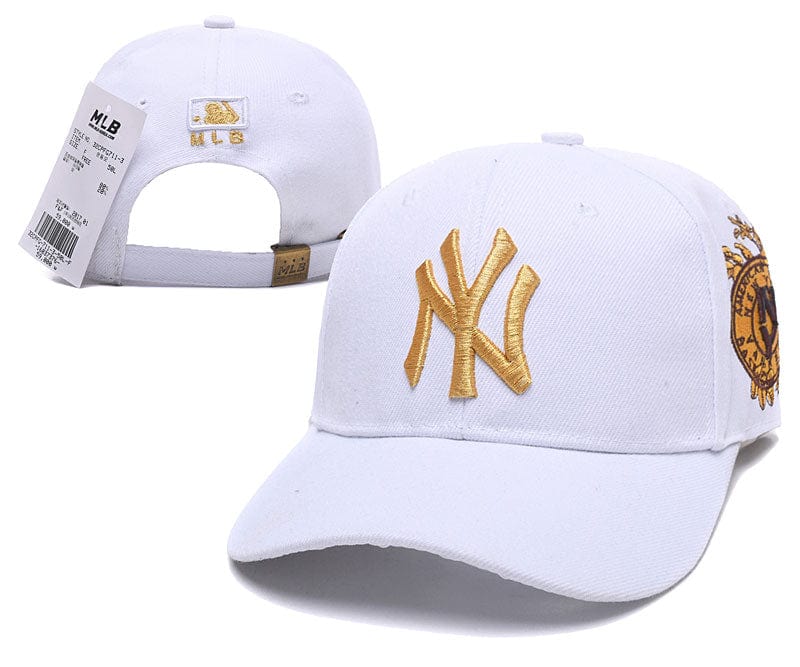 New York Yankees hat white gold