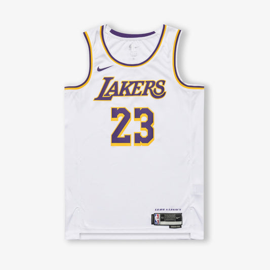 LeBron James Los Angeles Lakers Association Edition Swingman Jersey - White