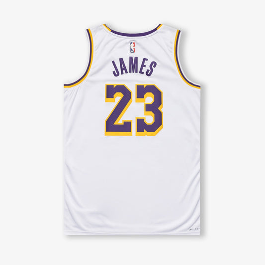 LeBron James Los Angeles Lakers Association Edition Swingman Jersey - White