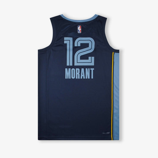 Ja Morant Memphis Grizzlies Icon Edition Swingman-Trikot – Marineblau