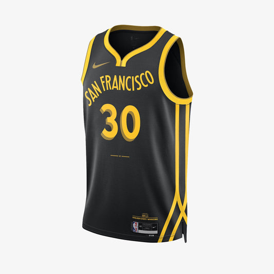 Stephen Curry Golden State Warriors 2024 City Edition Swingman-Trikot – Schwarz