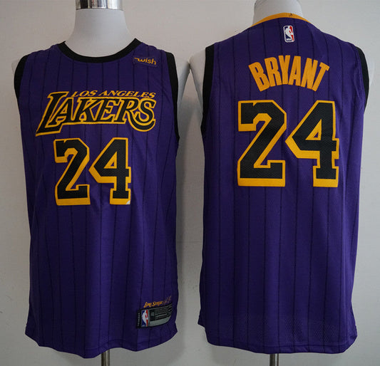 Men's Los Angeles Lakers Kobe Bryant #24 NBA Purple Jersey - City Edition