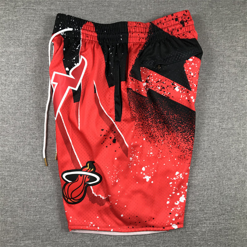 Miami Heat Red Swingman Pocket Shorts für Herren