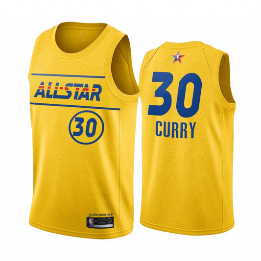 Men's Golden State Warriors #30 Stephen Curry ALL STAR Jersey 2021 Stitched