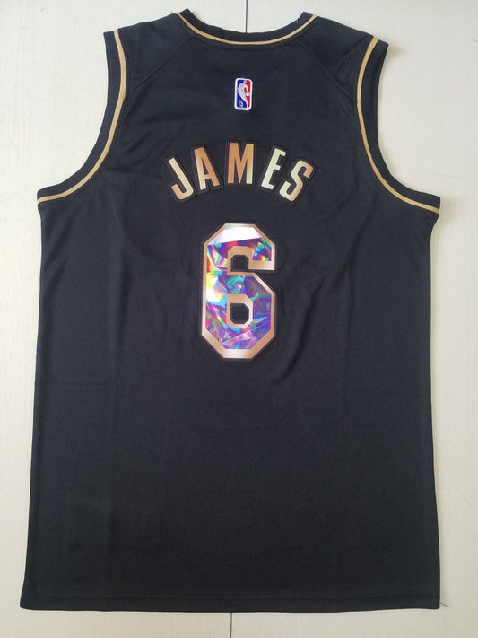 Men's Los Angeles Lakers LeBron James #6 Black Swingman Player Jersey