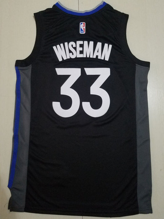 Men's Golden State Warriors James Wiseman #33 Black Swingman Jersey