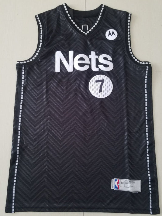 Herren-Brooklyn Nets Kevin Durant #7 Schwarzes 2020/21 Swingman-Spielertrikot