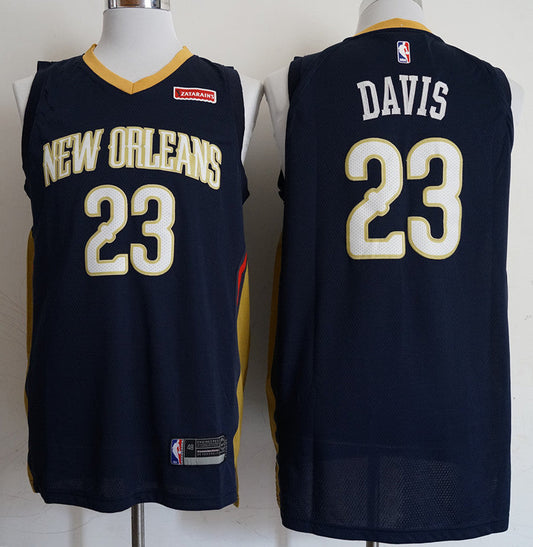 Men's New Orleans Pelicans Anthony Davis #23 NBA Dark Blue Swingman Jersey