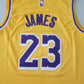 Gelbes Swingman-Trikot der Los Angeles Lakers LeBron James NBA #23 für Herren