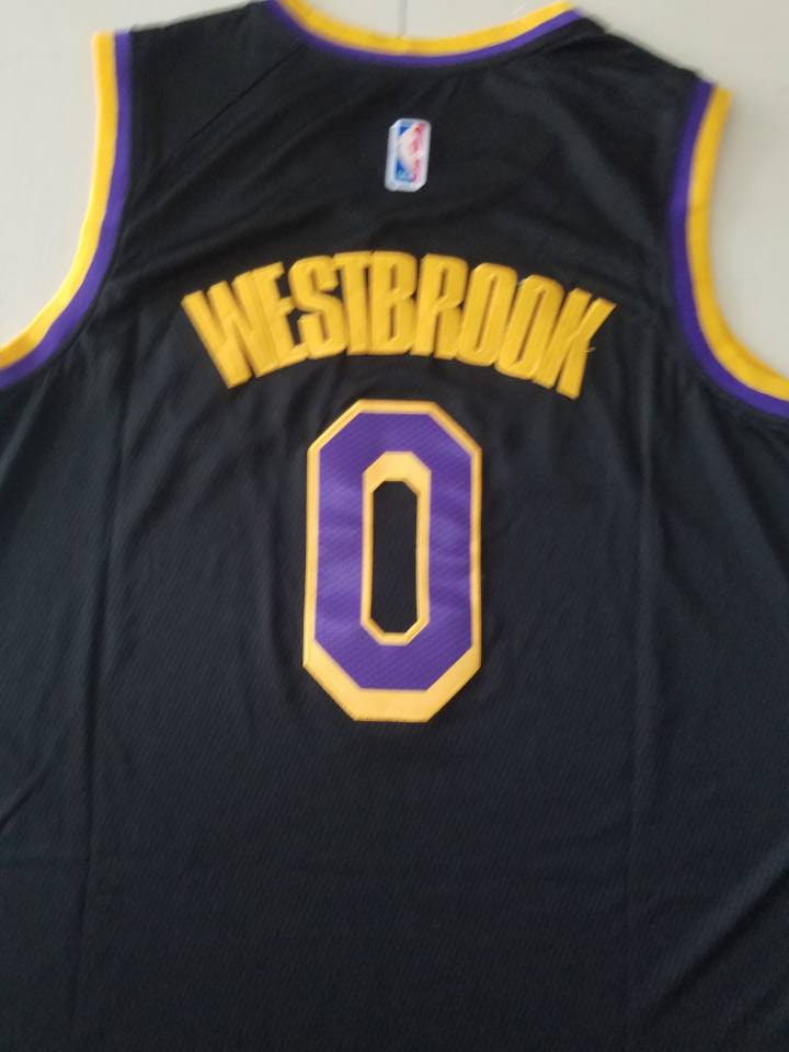 Men's Los Angeles Lakers Russell Westbrook Black 2020/21 Swingman Player Jersey