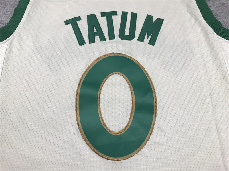 Men's Boston Celtics Jayson Tatum #0 White 2023/24 Swingman Jersey - City Edition
