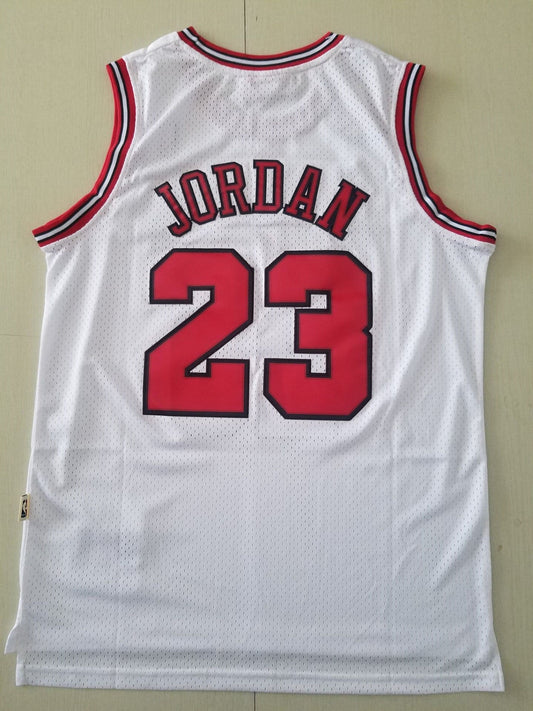 Men's Chicago Bulls Michael Jordan White 1997-98 Hardwood Classics Player Jersey