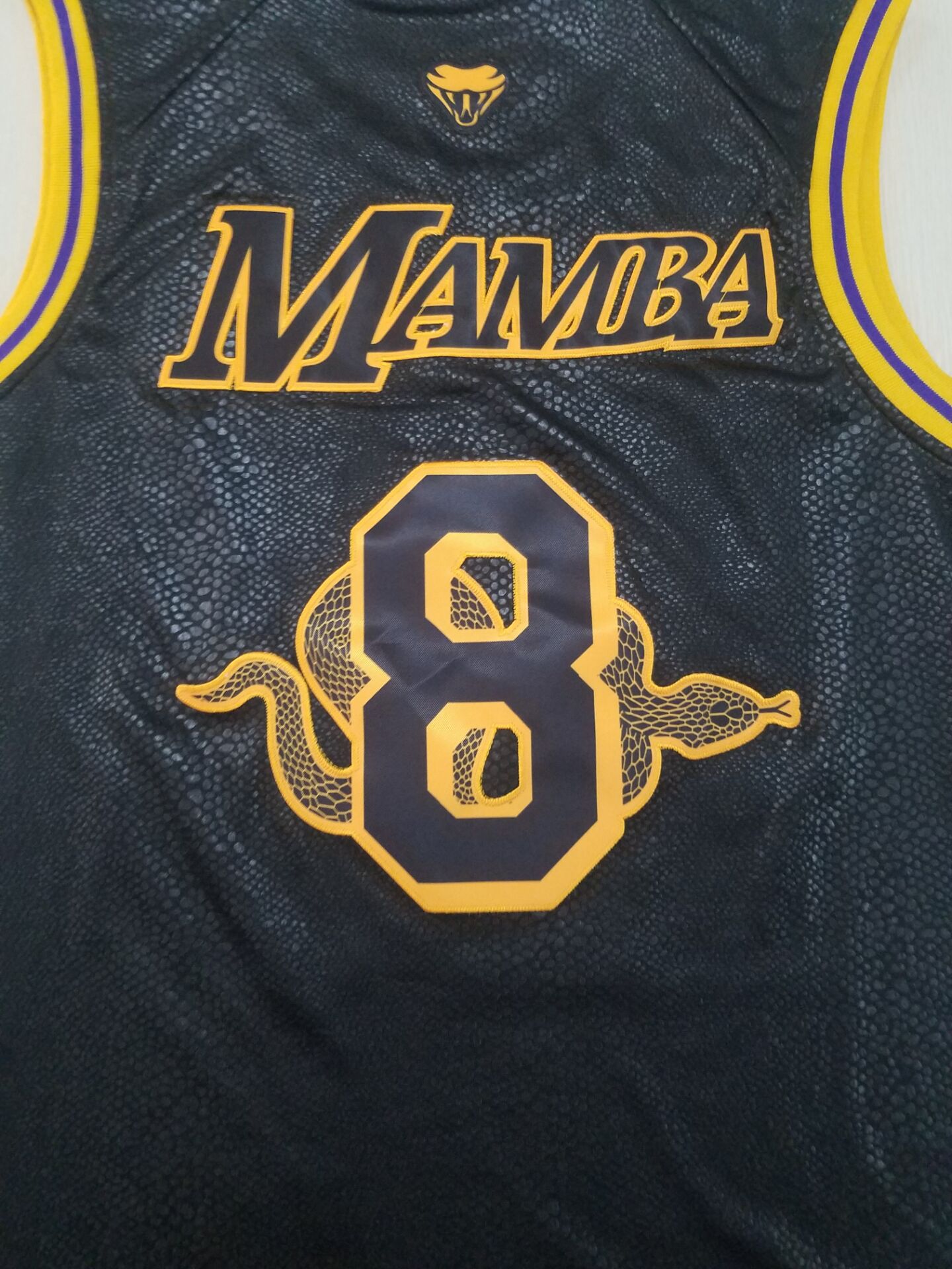 Men's Los Angeles Lakers #8-24 NBA Black Mamba Swingman Jersey