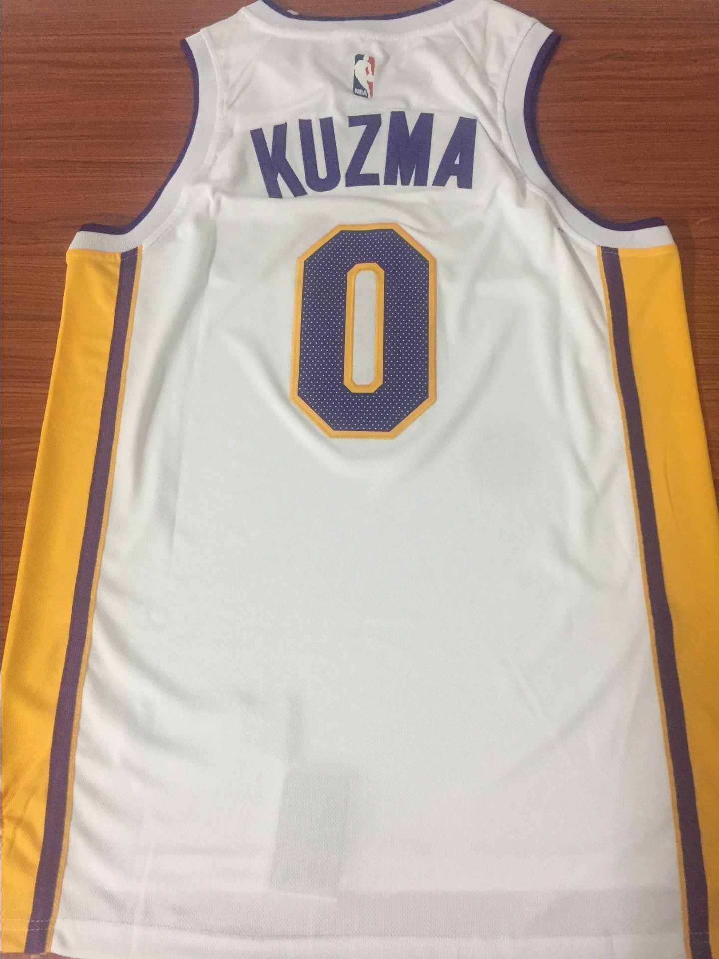 Men's Los Angeles Lakers Kyle Kuzma #0 NBA White Swingman Jersey
