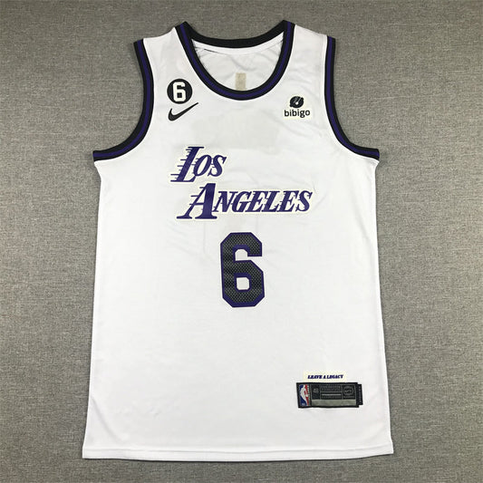 Men's Los Angeles Lakers LeBron James #6 White 2022/23 Authentic Jersey - City Edition