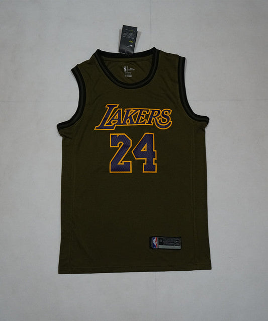 Kobe Bryant Los Angeles Lakers #24 NBA Classics Authentisches Trikot – Armeegrün
