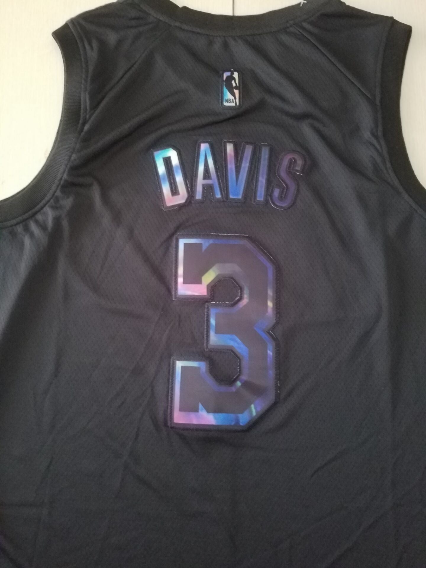 Men's Los Angeles Lakers Anthony Davis #3 Black Swingman Player Jersey