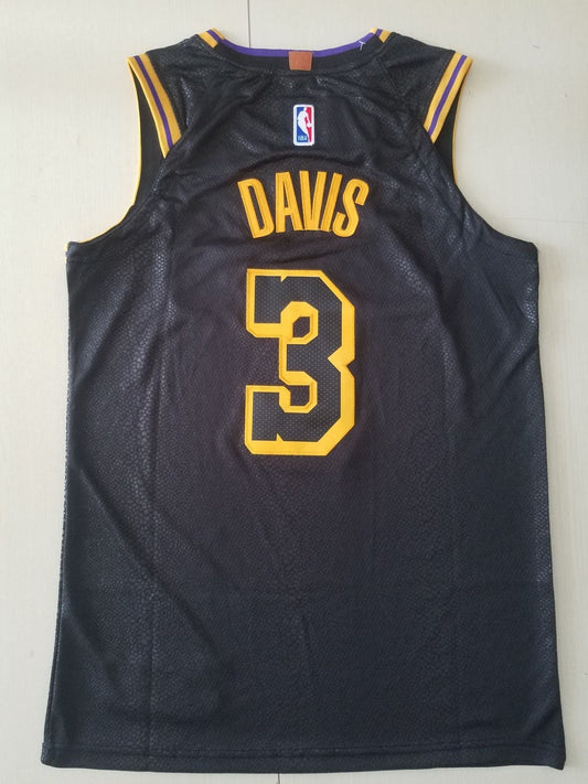 Men's Los Angeles Lakers Anthony Davis Black #3 NBA Swingman Jersey