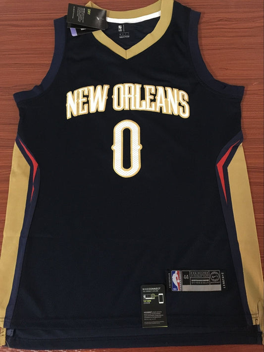 Men's New Orleans Pelicans DeMarcus Cousins #0 NBA Dark Blue Replica Jersey