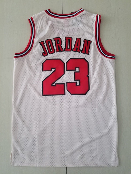 Men's Chicago Bulls Michael Jordan #23 White 1995-96 Hardwood Classics Jersey