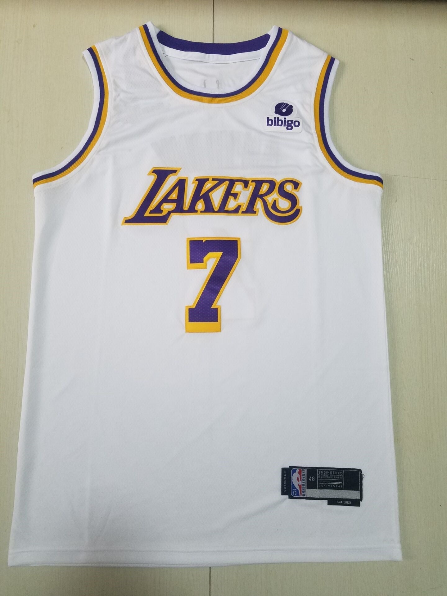 Weißes Fast Break Replica-Trikot der Los Angeles Lakers Carmelo Anthony #7 für Herren