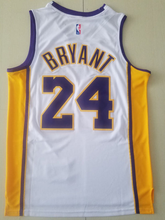 Men's Los Angeles Lakers Kobe Bryant #24 White Swingman Player Jersey