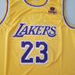 Gelbes Swingman-Trikot der Los Angeles Lakers LeBron James NBA #23 für Herren