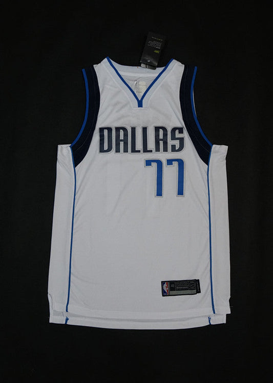 Men's Dallas Mavericks Luka Doncic #77 NBA White Replica Jersey