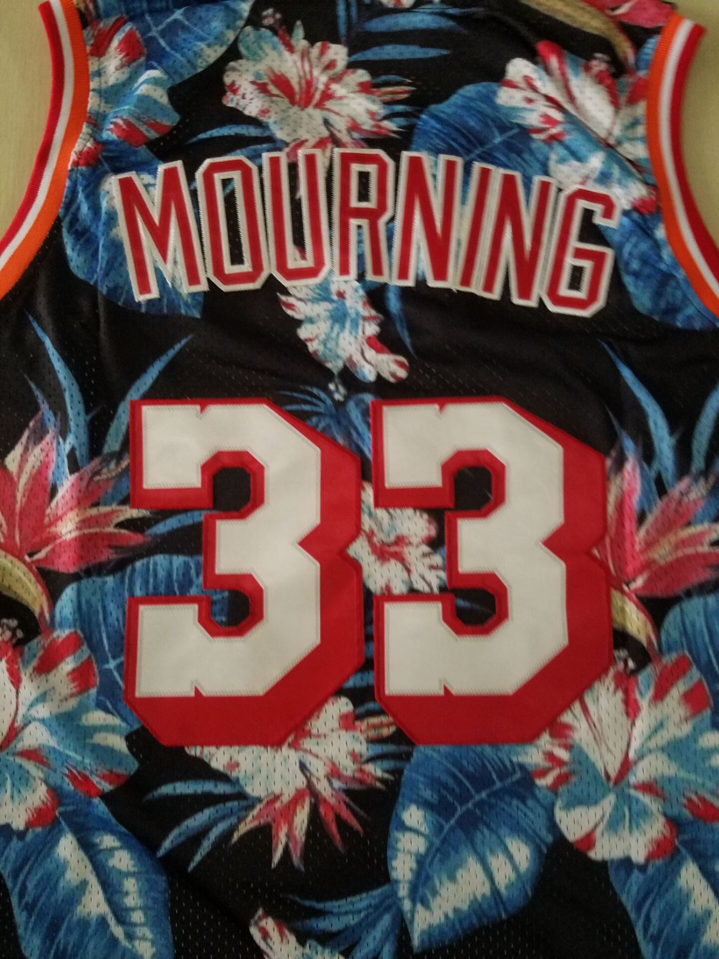 Men's Miami Heat Alonzo Mourning 1996-97 Hardwood Classics Swingman Jersey