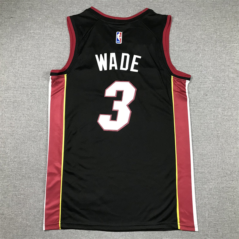 Herren Miami Heat Dwyane Wade #3 Schwarzes 2022/23 Swingman-Trikot – Icon Edition