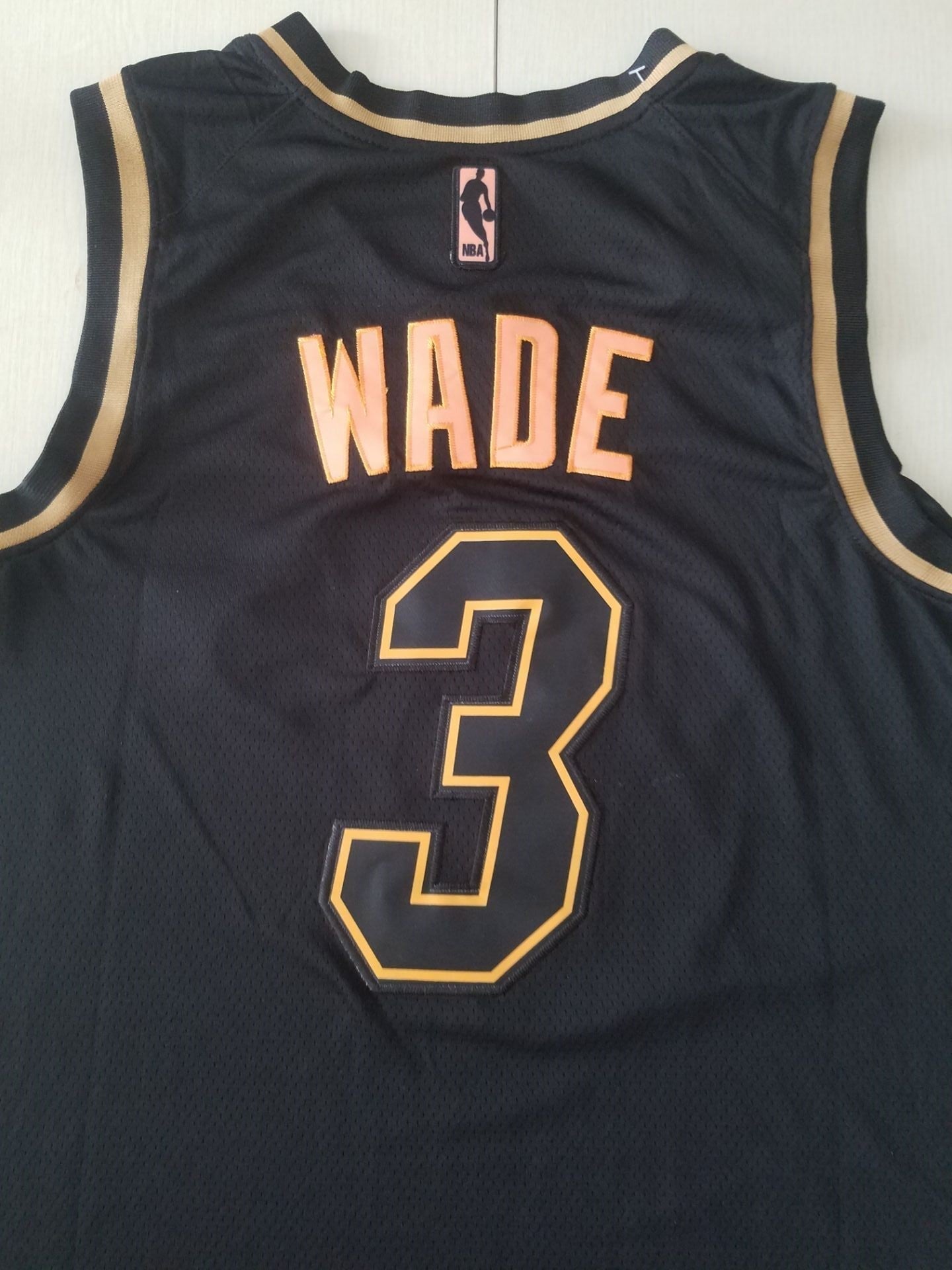 Miami Heat Dwyane Wade #3 NBA Swingman-Spielertrikot für Herren in Schwarz