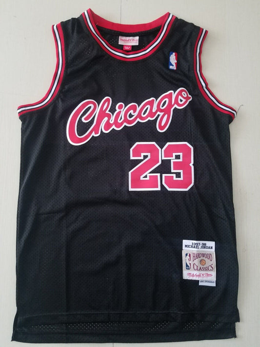 Men's Chicago Bulls Michael Jordan #23 Black 1997-98 Authentic Player Jersey