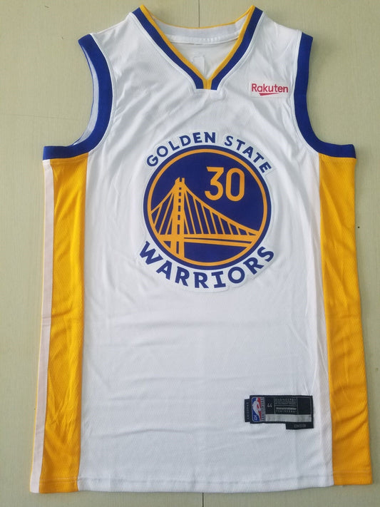 Men's Golden State Warriors Stephen Curry White Fast Break Replica Player Jersey
