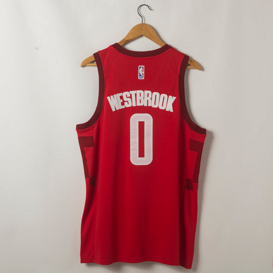 Men's Houston Rockets Russell Westbrook #0 NBA Red Classics Swingman Jersey