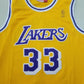 Men's Los Angeles Lakers Kareem Abdul-Jabbar Gold Hardwood Classics Jersey