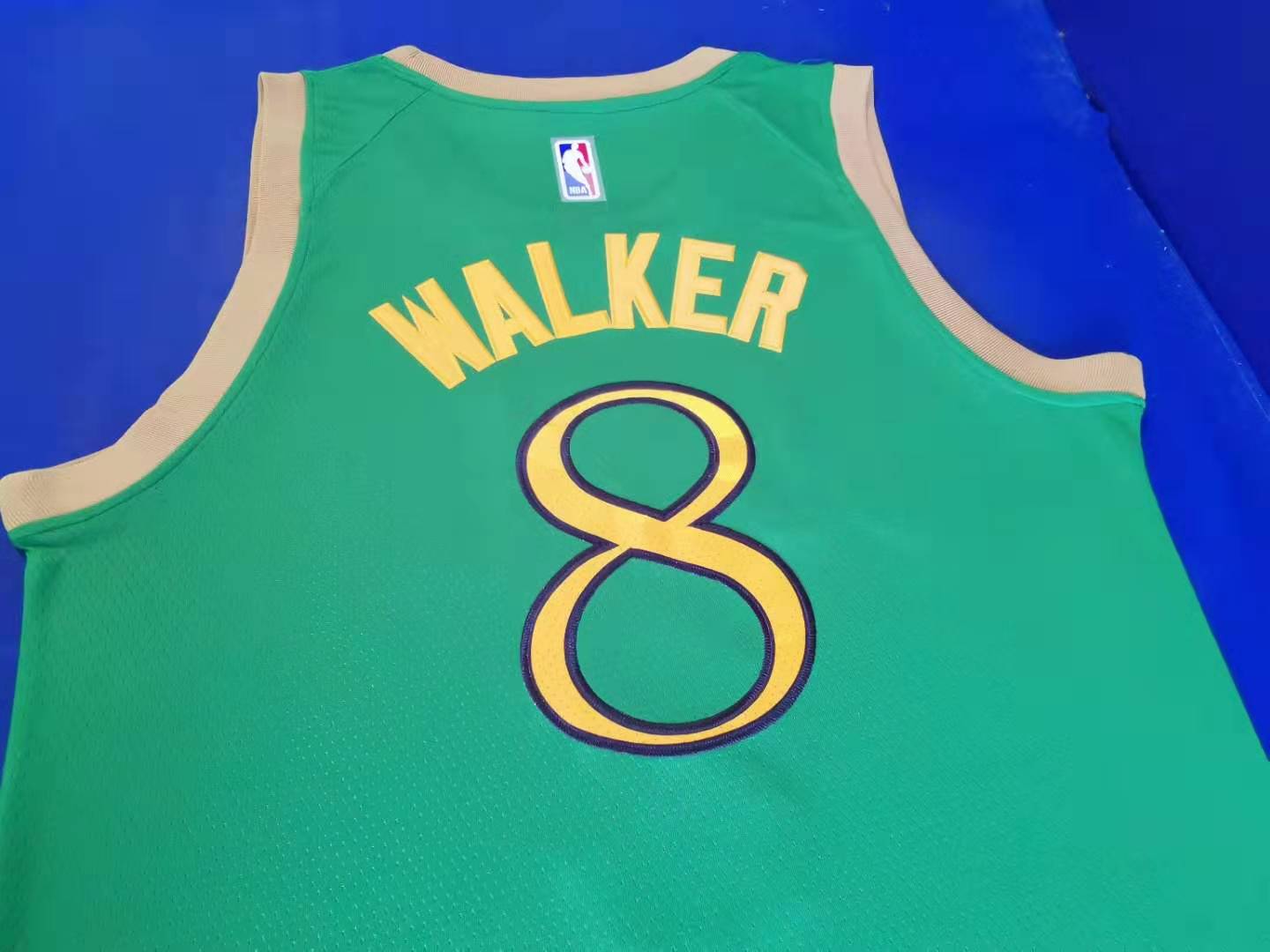 Men's Boston Celtics Kemba Walker #8 NBA Game Jersey - Retro Green