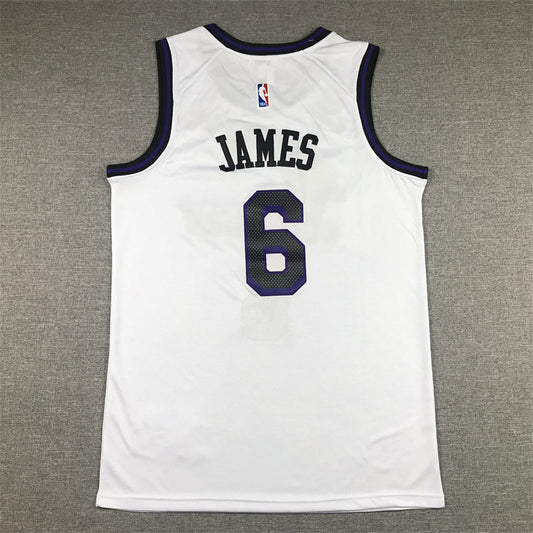 Men's Los Angeles Lakers LeBron James #6 White 2022/23 Authentic Jersey - City Edition