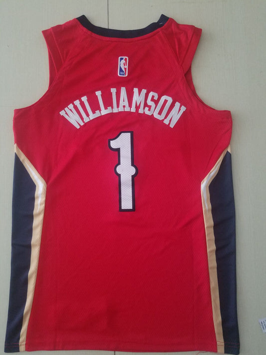 Men's New Orleans Pelicans Zion Williamson #1 NBA Red Swingman Jersey