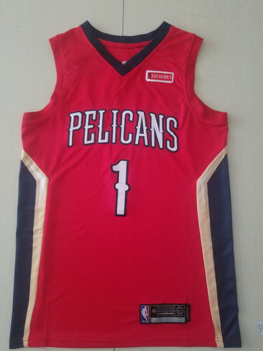 Men's New Orleans Pelicans Zion Williamson #1 NBA Red Swingman Jersey