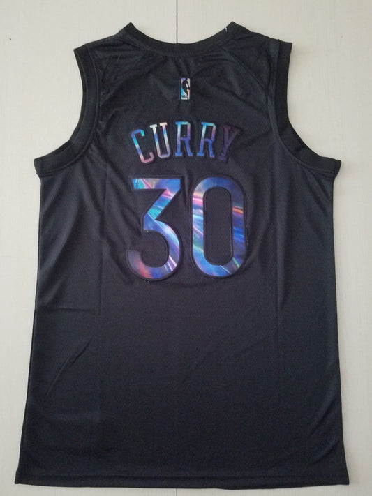 Men's Golden State Warriors Stephen Curry #30 NBA Black Fast Break Replica Jersey