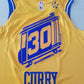 Men's Golden State Warriors Stephen Curry Gold Fast Break Team Replica Jersey