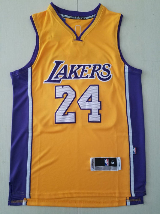 Men's Los Angeles Lakers Kobe Bryant #24 Yellow Swingman Player Jersey