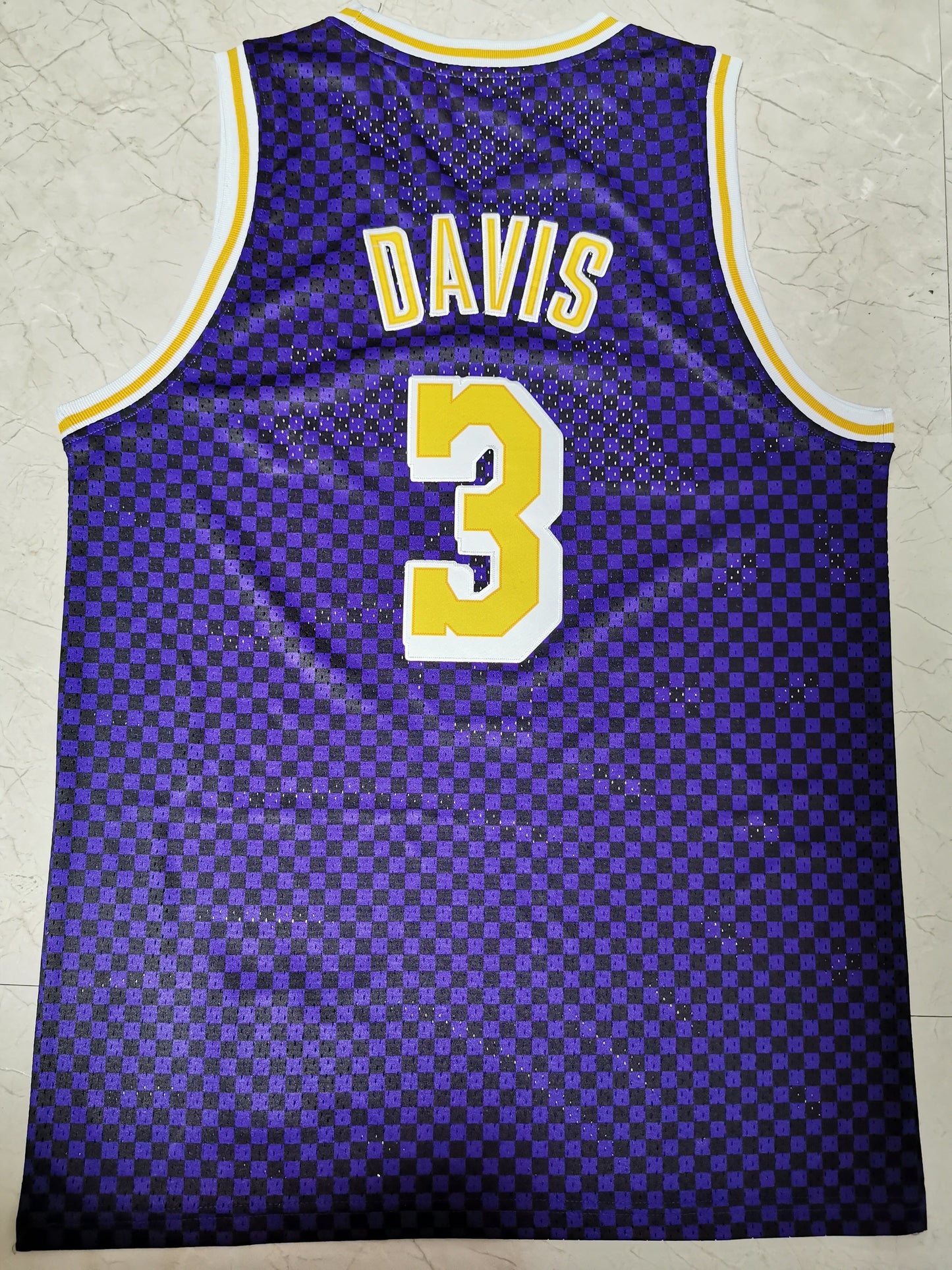 Men's Los Angeles Lakers Anthony Davis Retro Purple #3 NBA Swingman Jersey