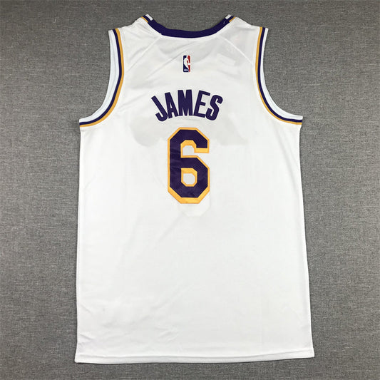 Men's Los Angeles Lakers LeBron James #6 White 2022/23 Swingman Jersey - Association Edition