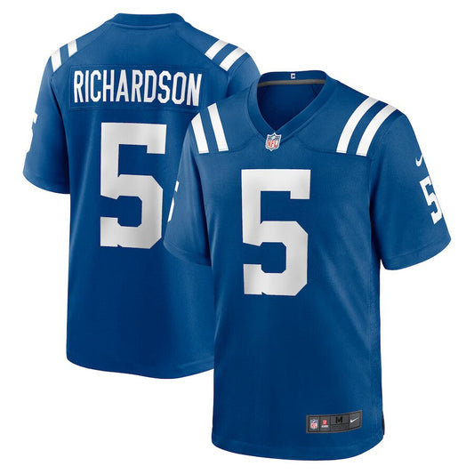 Men's Indianapolis Colts Anthony Richardson #5 Royal 2023 NFL Draft First Round Pick Game Jersey
