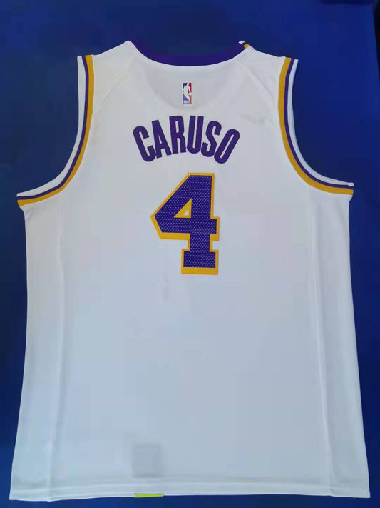 Men's Los Angeles Lakers Alex Caruso #4 NBA White Player Jersey