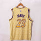 Men's Los Angeles Lakers LeBron James #23 Pale yellow Swingman Jersey
